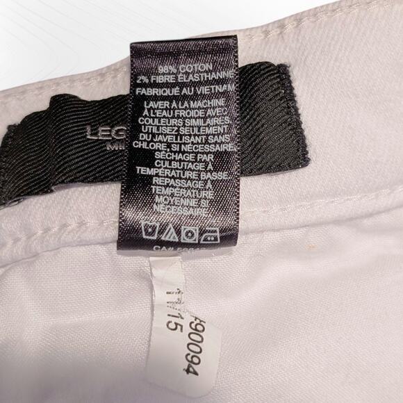 Express White Denim Jeans Legging Mid Rise Stretch Size 4R - Picture 2 of 7
